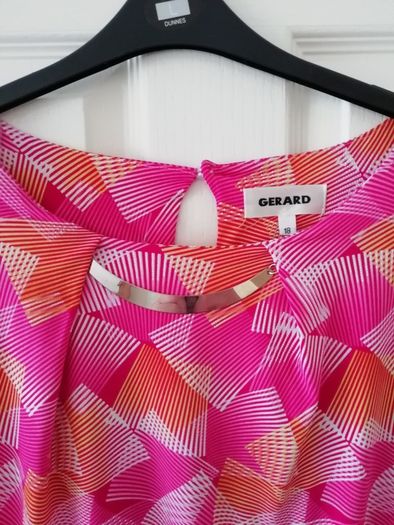 Gerard 3/4 sleeve bar dressy top pink size 18 NEW with tags