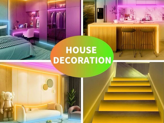 30m Led Strip Lights RGB Music Sync Color Changing, Led Lights with Smart App Control Remote, Led Lights for Bedroom Lighting Flexible Home Decoration