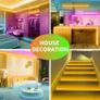 30m Led Strip Lights RGB Music Sync Color Changing, Led Lights with Smart App Control Remote, Led Lights for Bedroom Lighting Flexible Home Decoration Image 5