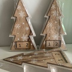 New 3 Solid Wood Free Standing Christmas Tree Decorations