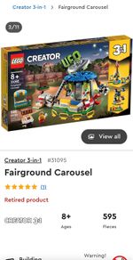 Lego UFO Fun Fair Carousel 31095