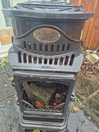 Old province gas heater (used as outdoor fire pit)