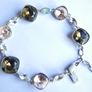 Vintage Sterling Silver 925 Multi Stone Bracelet length 8,5" - 20,9g Image 7