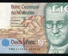 IRELAND 10 Pounds Punt Banknote 02.07.1999 P-76b Central Bank of Ireland AU-UNC