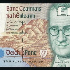 IRELAND 10 Pounds Punt Banknote 02.07.1999 P-76b Central Bank of Ireland AU-UNC