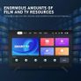 32 inch HD Smart TV, D-LED backlight Television, Borderless Design,HDMI USB DVB-T2/S2 RJ45 Interface, large screen for living room, bedroom, home entertainment - Black Image 4