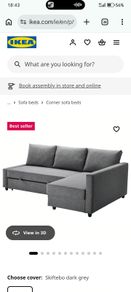 Friheten corner sofa dark grey (still in boxes)