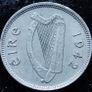 [#478] - Ireland 1942 | Irish 3p | Three Pence | Harp | KM.12a | High Grade Image 2