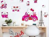 Nice Colour Reusable  HELLO KITTY  Wall Stickers