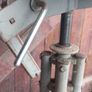 Antique Wood and Metal Stool Circa 1950s in Great Original Condition Image 3
