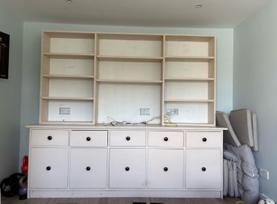 Built in tv storage unit