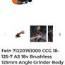 Fein 71220761000 CCG 18-125-7 AS 18V Brushless 125mm Angle Grinder Body Only Image 4