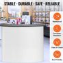 Portable Tradeshow Podium Table, 130 x 46,5 x 95 cm, Display Exhibition Counter Stand Booth Fair with Wall, Foldable Promotion Retail Bar Table Pop Up Podium with Storage Rack, Carrying Bag Image 2