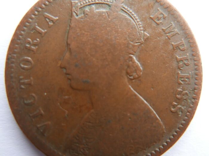 BRITISH INDIA 1886 1/4 Anna Queen Victoria Empress