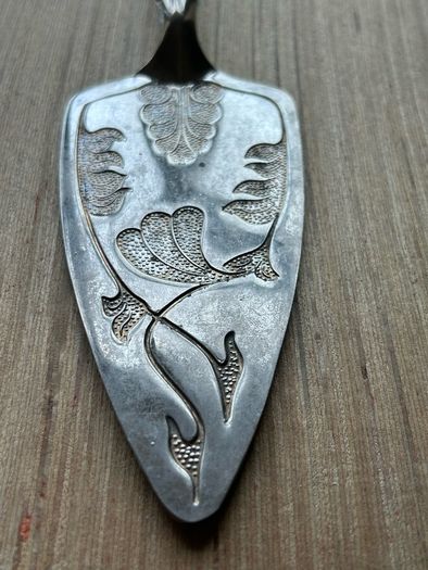Vintage Mayell silver-plated cake slice server.