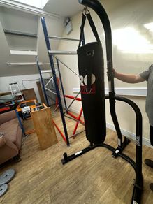 punching bag and hanger