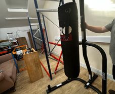 punching bag and hanger