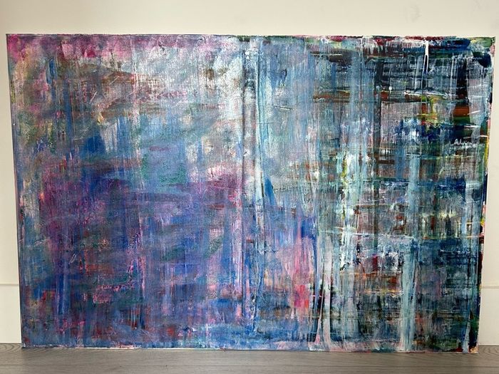 Large abstract textured painting