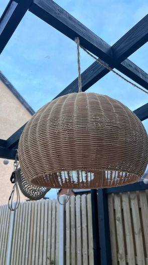 rattan ceiling light