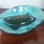 Stunning Vintage Mid Century Modern Ceramic Ashtray in the Most Amazing Turquoise Green and Brown Glaze, Grand River Pottery, Fergus, Canada- A Tobacciana Collector's Dream Piece! Image 2