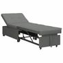 Sofa Bed Dark grey 194 x 67 x 37 cm Fabric Image 3