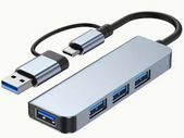 Versatile USB Hub Adapter - 4/7/8-in-1 High-Speed Expansion with SD/TF Card Reader