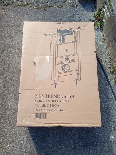 Brand new Bernstein Concealed Toilet Cistern Frame with chrome flush plate