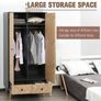 Double Wardrobe with Drawers 90 x 50 x 190 cm Image 3