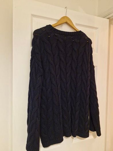 Knitted jumper navy Large Gina Tricot