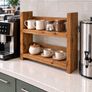 Handmade Coffee & Tea Dock Station in Oak Finish Image 2