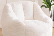 Bean Bag Chair for Adults or Children, Soft Faux Fur Floor Single with Filling