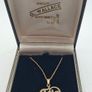 Vintage 9ct yellow gold Nan heart shape pendant necklace Image 4