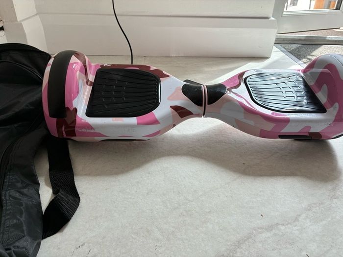 Pink hoverboard and kart kit