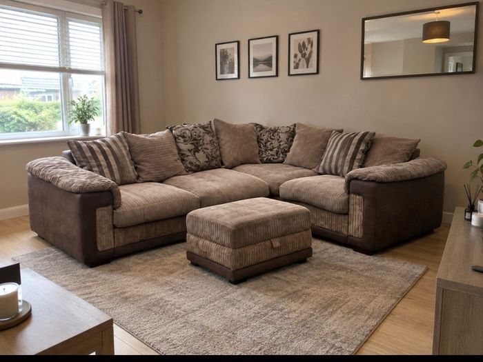 Large Brown  DFS  corner sofa