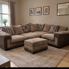 DFS Celine L shape Corner Sofa , corner couch with footstool
