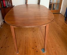 Vintage Mid Century Extendable Oval Dining Table