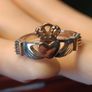 High Quality Solid Heavy Sterling Silver Claddagh Ring Image 9