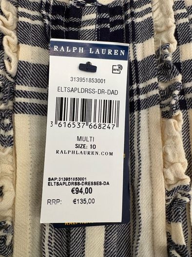 Ralph Lauren Dress for Girl Size 10 NEW with Tag