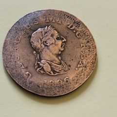 1806 UK George III Half Penny