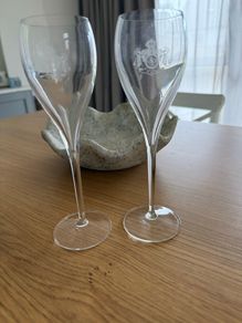 Elegant Champagne Flutes Glasses Set of 2