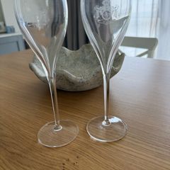Elegant Champagne Flutes Glasses Set of 2