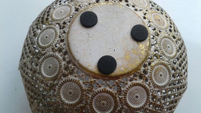 Decorative metal candle holder