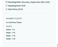 4 x Gearoid Farrelly tickets Carlow