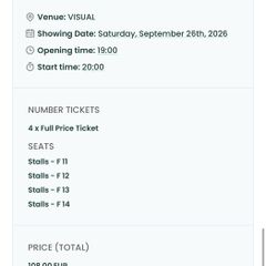 4 x Gearoid Farrelly tickets Carlow