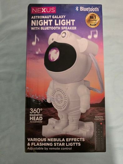 astronaut night light projector with bluetooth speaker