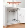 Trash Can for Kitchen Cabinets, 20+10+10L Double Under Sink Garbage Waste Recycling Bin, Under Mount Waste Container Image 5