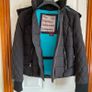 Black superdry coat, rarely worn, small fit Image 2