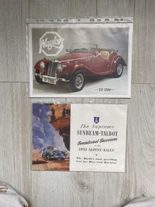vintage Sunbeam Talbot and Naylor Tf 1700 Posters/Advertising Bundle