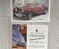 vintage Sunbeam Talbot and Naylor Tf 1700 Posters/Advertising Bundle
