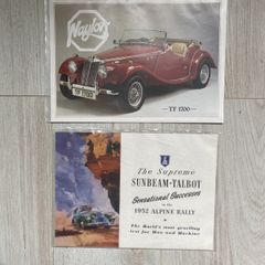 vintage Sunbeam Talbot and Naylor Tf 1700 Posters/Advertising Bundle